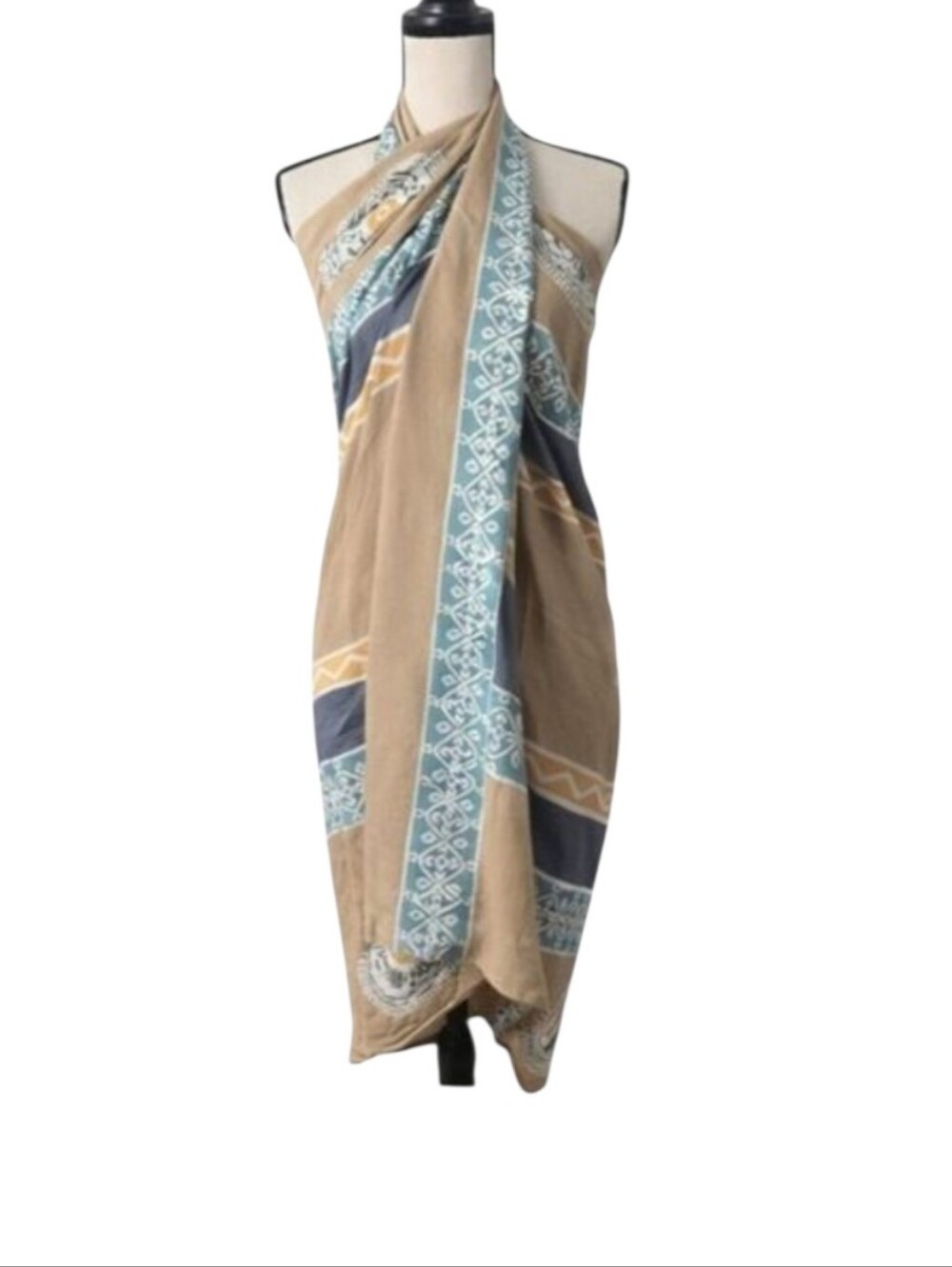 Hary Dary Tan Batik Artisan Hand-Dyed Scarf Bali 70x45 Fair Trade